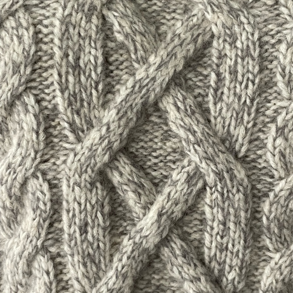 VINCE Oversized Cable-Knit Turtleneck Sweater Wool Cashmere Blend - Picture 12 of 14